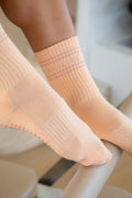Just Peachy (Shimmer Club) Pilates Grip Socks